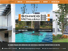 Tablet Screenshot of metallbau-schweig.de